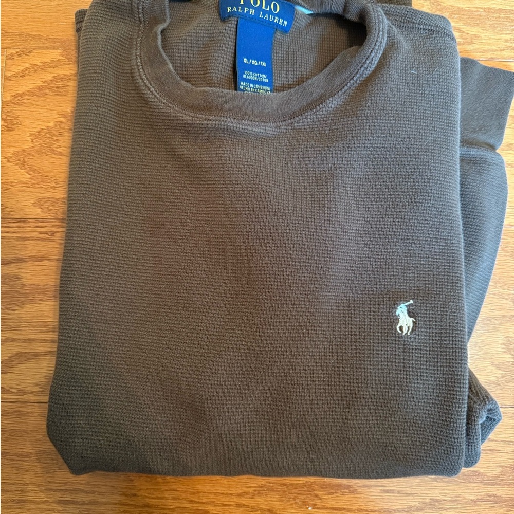 Polo by Ralph Lauren Men's Dark Brown Crewneck Sweater